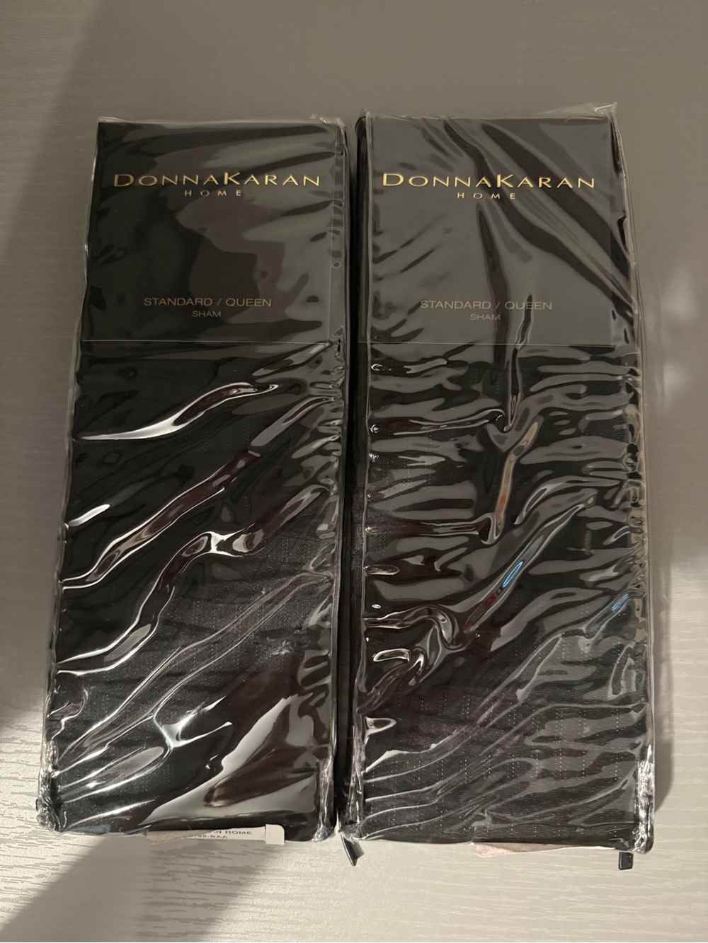 Donna Karan Black Standard/Queen Shams - Set of 2